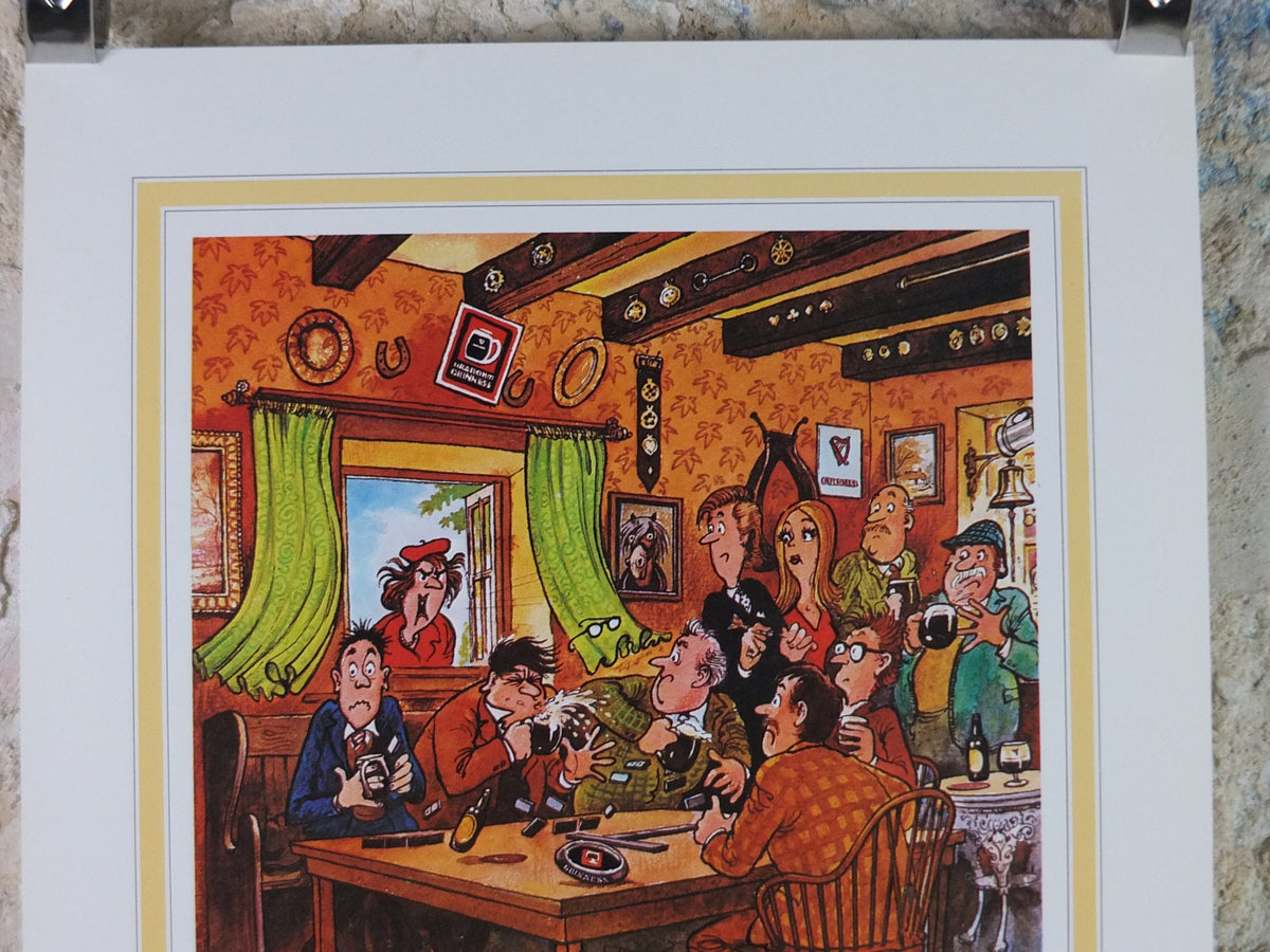 1974 Original Vintage Guinness Poster, The Nag's Head, by Norman Thewell, pub lovers, advertising ale Irish stout print, wall art retro