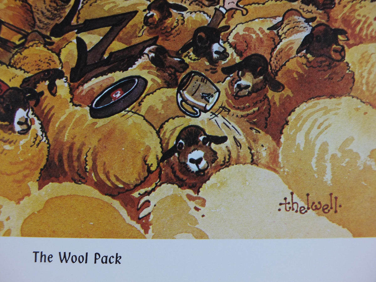 1974 Original Vintage Guinness Poster, The Wool Pack, by Norman Thewell, pub lovers, advertising ale Irish stout print, wall art retro