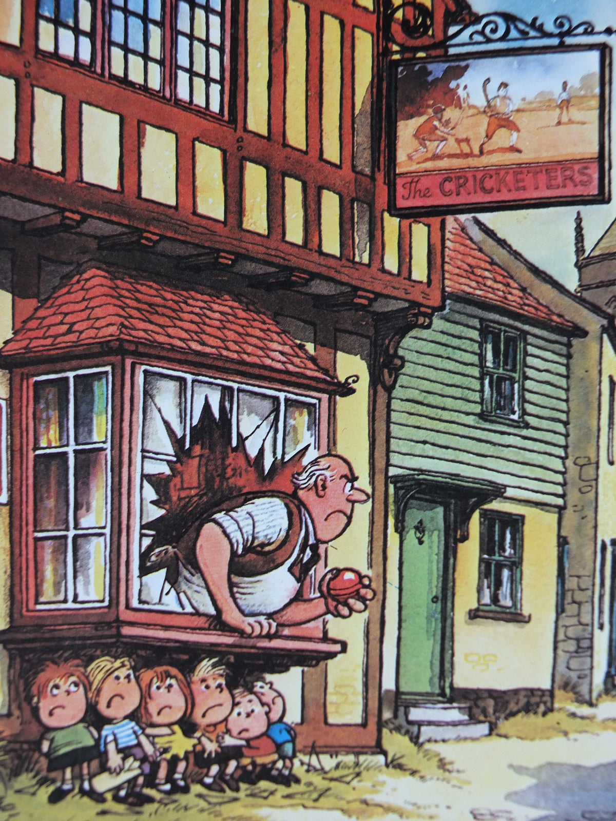 1974 Original Vintage Guinness Poster, The Cricketers, by Norman Thewell, pub lovers, advertising ale Irish stout print, wall art retro