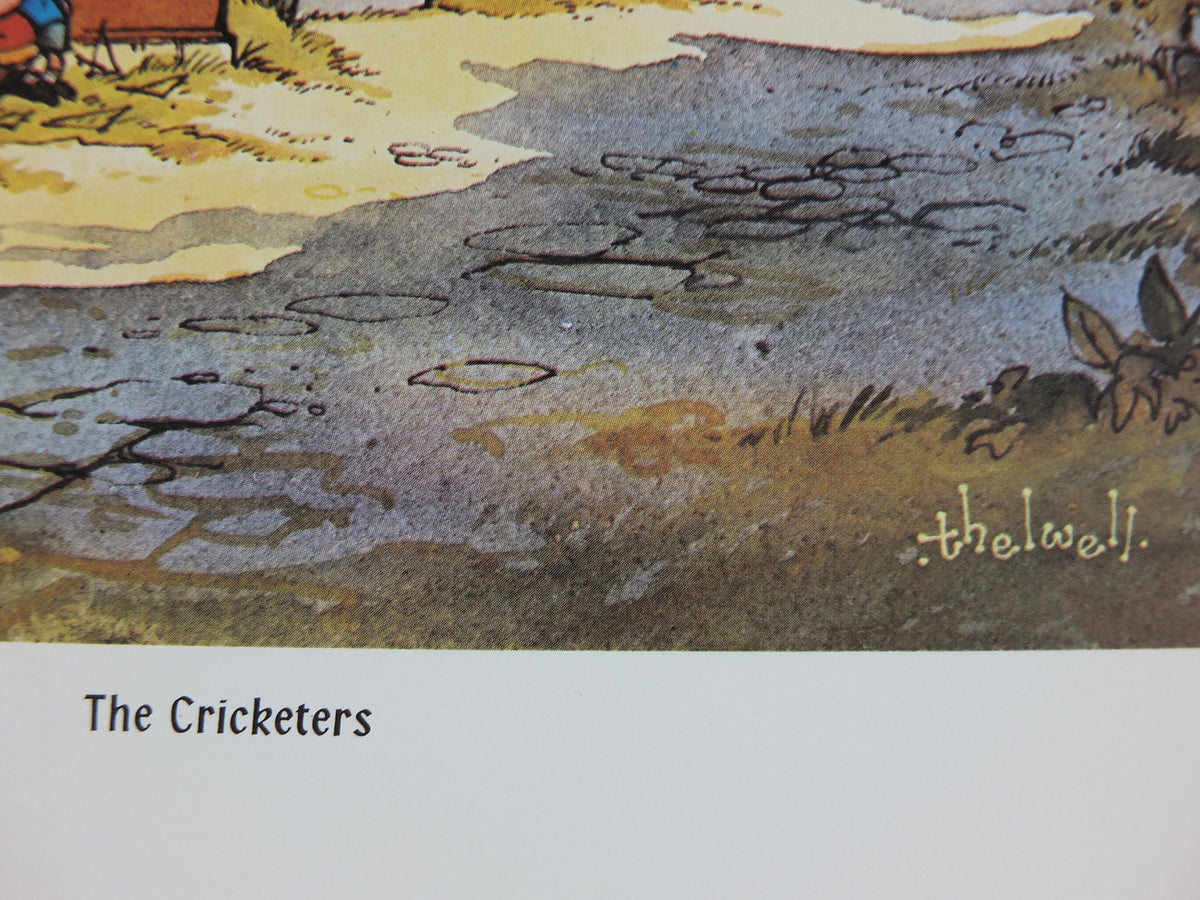 1974 Original Vintage Guinness Poster, The Cricketers, by Norman Thewell, pub lovers, advertising ale Irish stout print, wall art retro