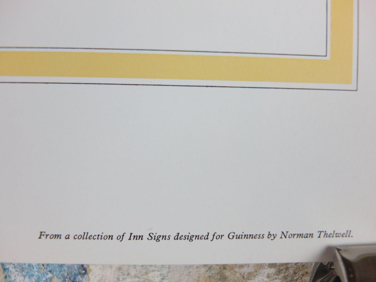 1974 Original Vintage Guinness Poster, The Bird Bear and Ragged Staff, by Norman Thewell, pub lovers, ale Irish stout print, wall art retro