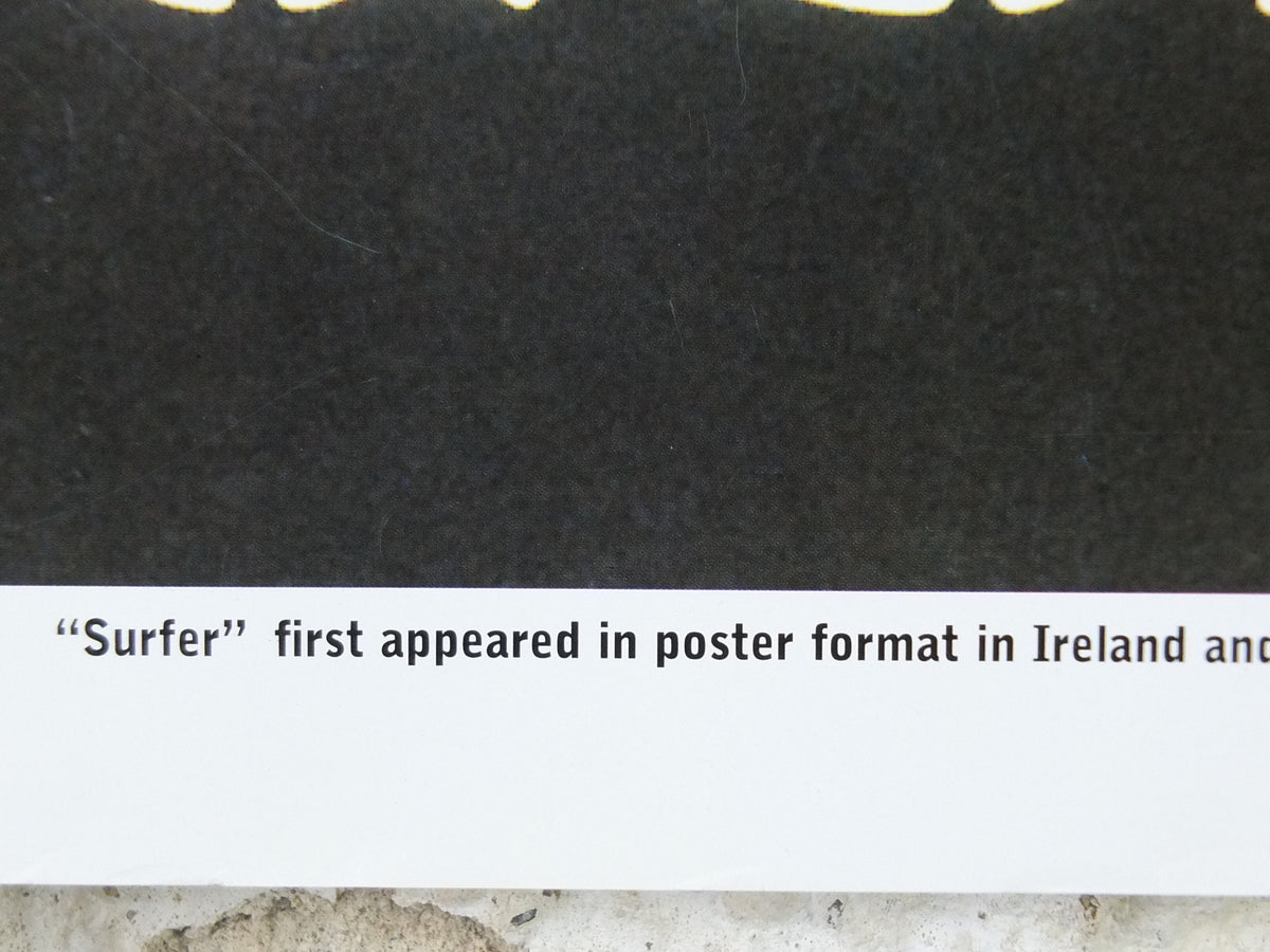 2001 Vintage Guinness Poster, Surfer, Guinness Wave, advertising ale Irish stout beer, wall art retro decor