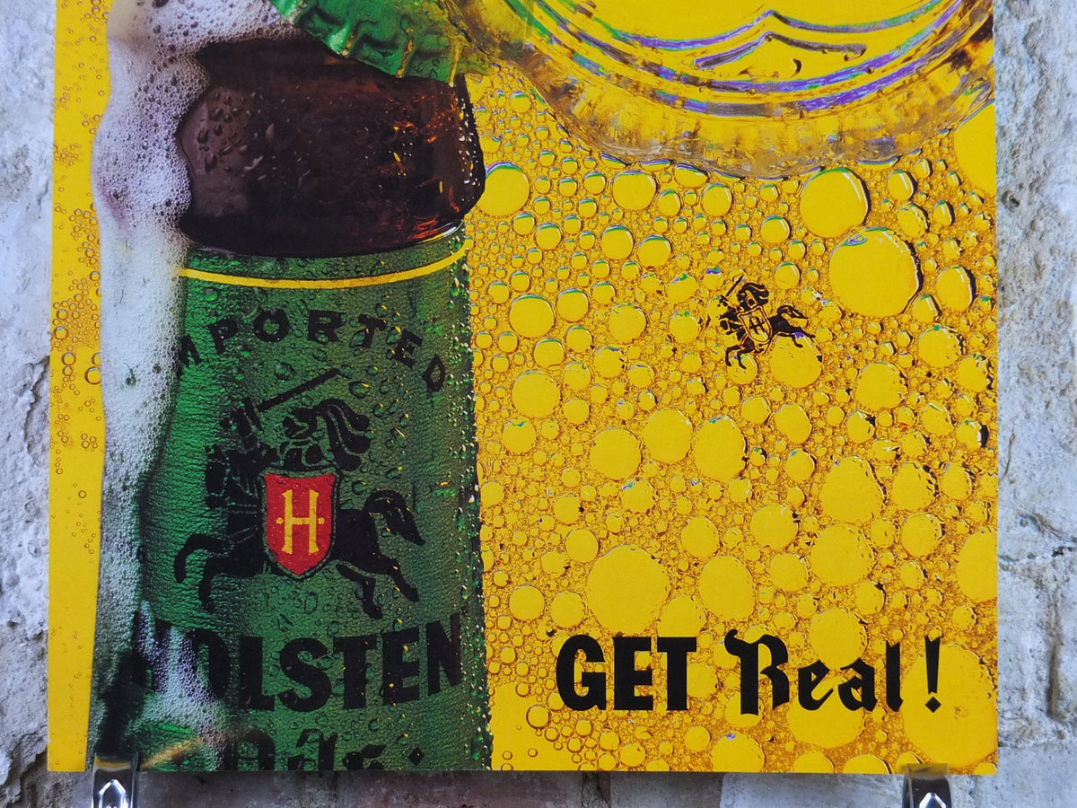 1996 Holstein Pils Poster, Get Real, Denis Leary, advertising lager beer, wall art decor