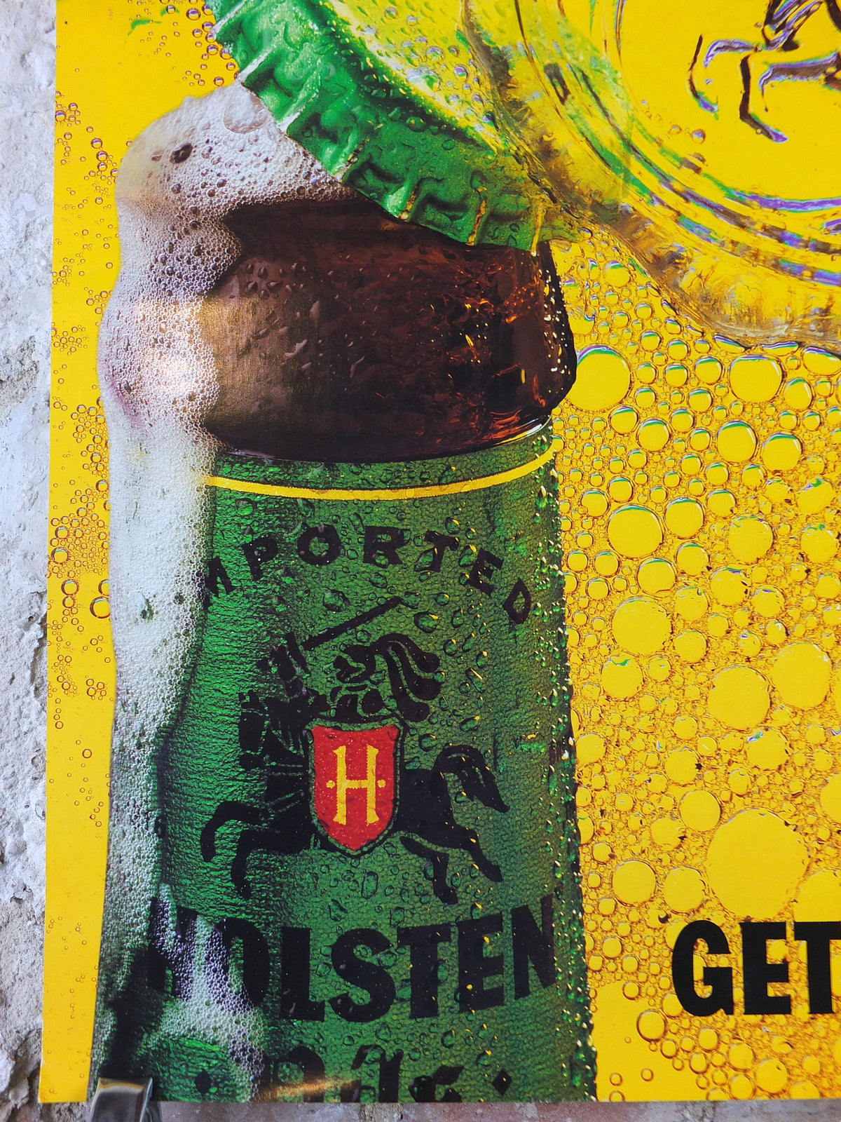 1996 Holstein Pils Poster, Get Real, Denis Leary, advertising lager beer, wall art decor
