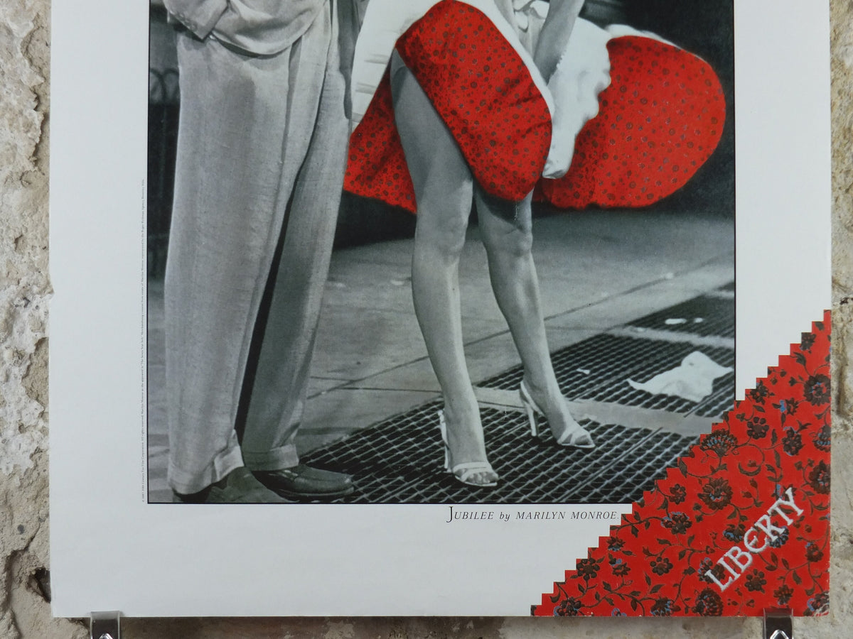 1987 Vintage Liberty Poster, Jubilee by Marilyn Monroe, London Regent Street Department Store, Seven Year Itch, wall art decor