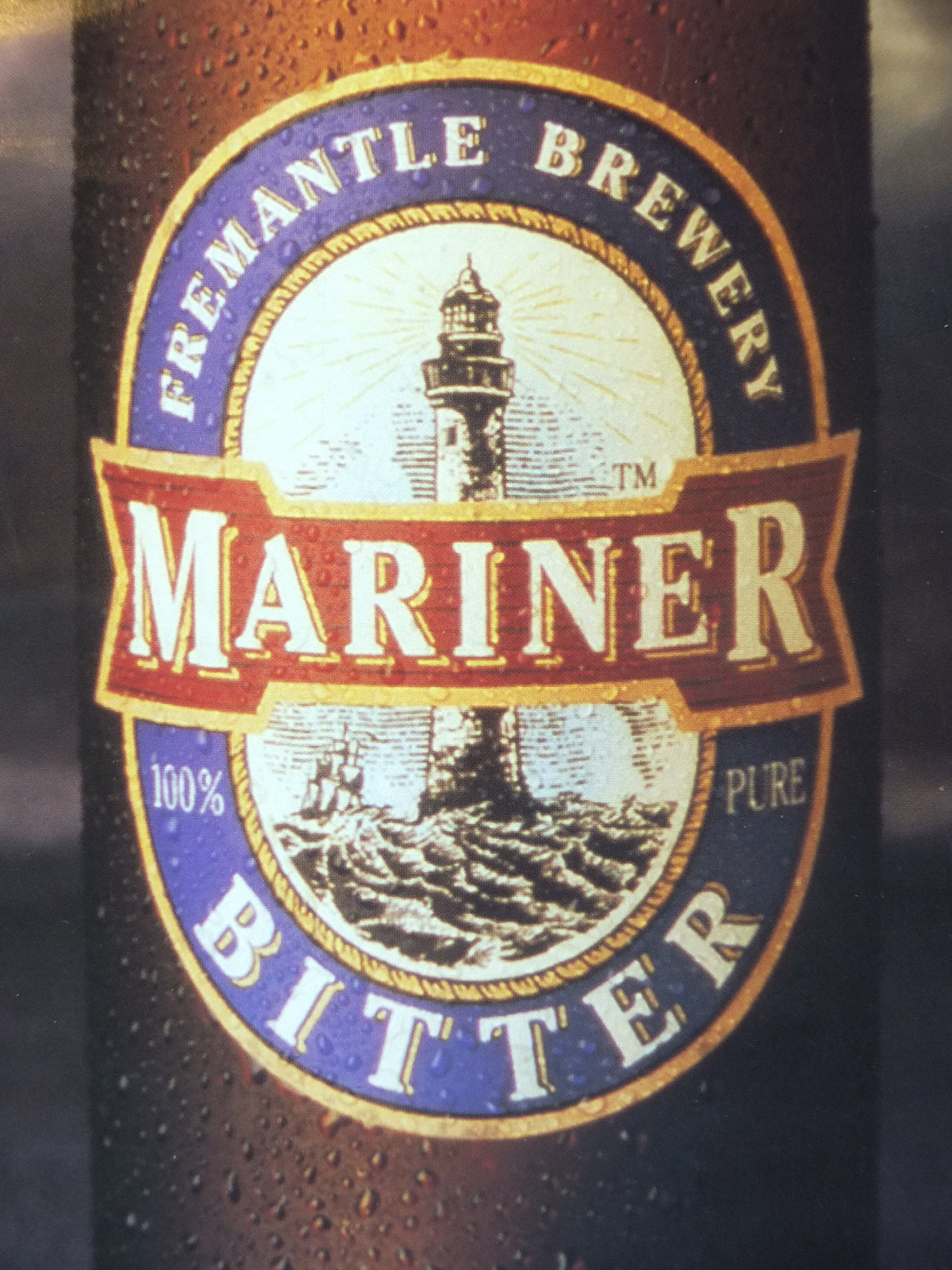 1993 Mariner Bitter Poster, Brewing up a Storm, Fremantle Brewing Co Australia, advertising lager beer, wall art decor