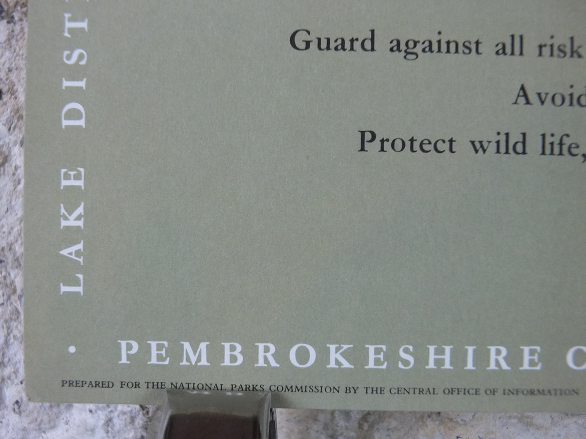 1965 Exmoor National Park Poster, John White Abbott, Porlock Bay, Travel and Tourism, walking trail, wall art decor