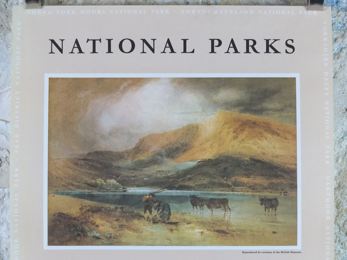 1965 North York Moors National Park Poster, John Sell Cotman, Sutton Bank, Travel and Tourism, walking trail, wall art decor