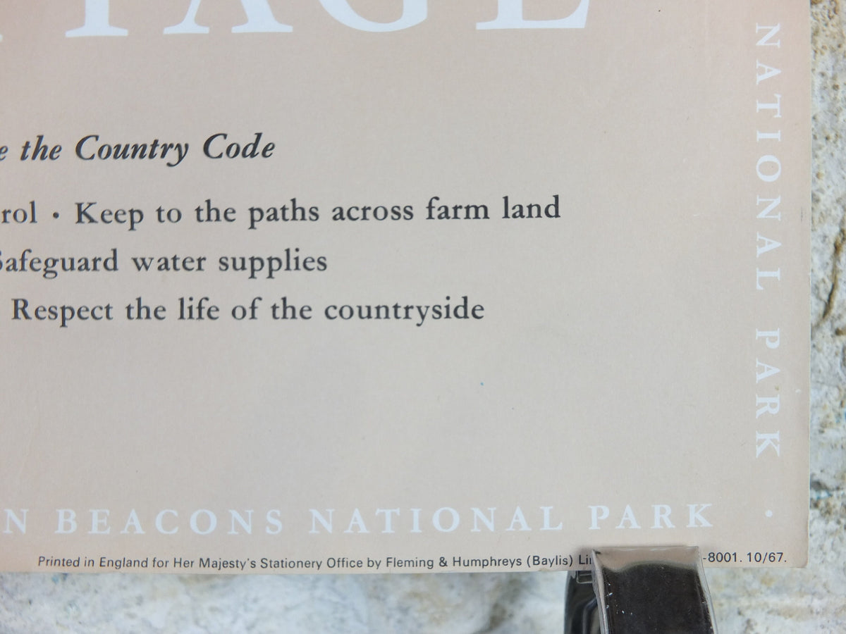 1965 North York Moors National Park Poster, John Sell Cotman, Sutton Bank, Travel and Tourism, walking trail, wall art decor