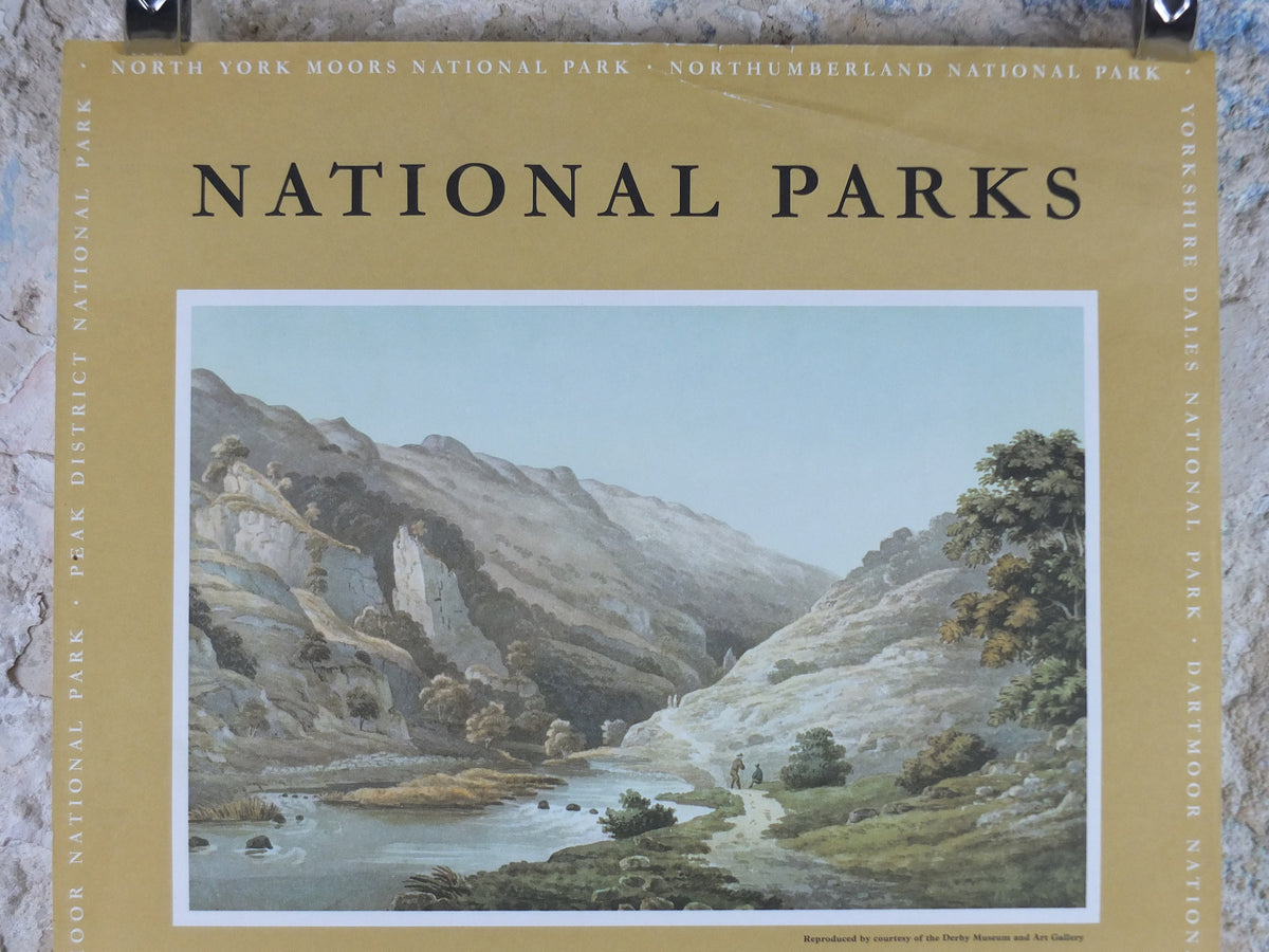 1965 Peak District National Park Poster, Joseph Wright, limestone dales, Travel and Tourism, walking trail, wall art decor