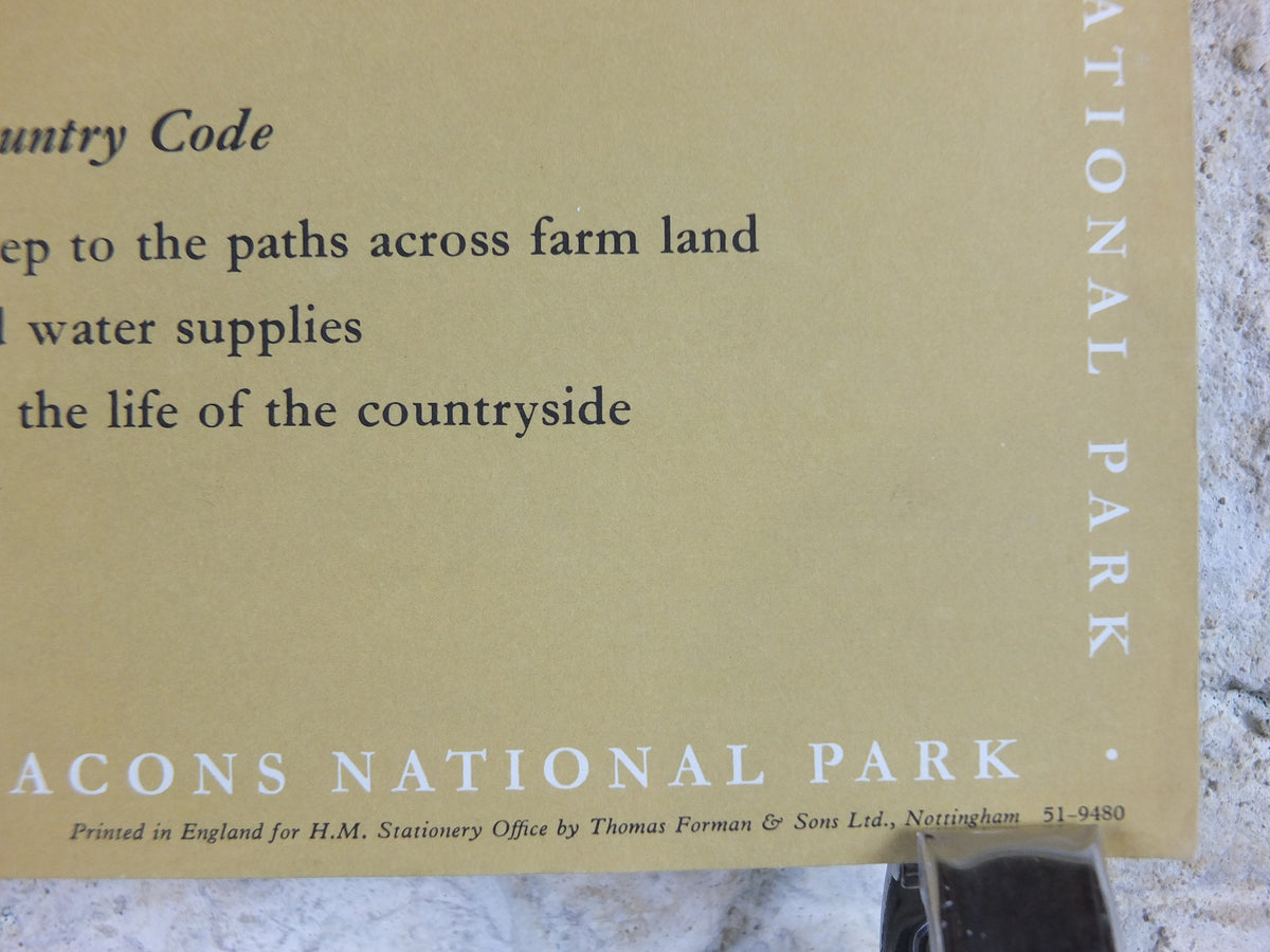 1965 Peak District National Park Poster, Joseph Wright, limestone dales, Travel and Tourism, walking trail, wall art decor