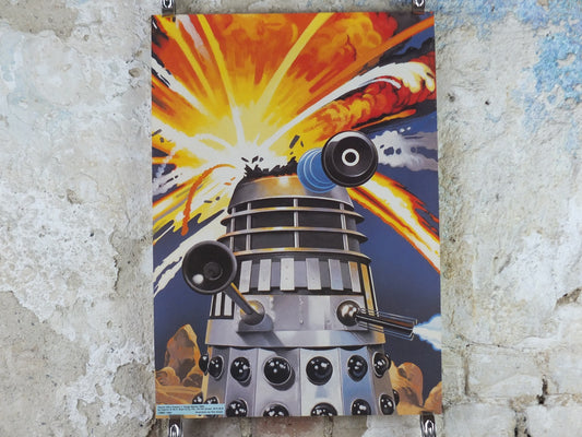 1985 Doctor Who Poster, Dalek, By Roy Knipe, BBC, vintage science fiction gifts for boys and girls and teenagers, fantasy wall art decor