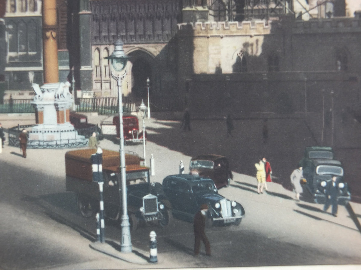 1940s Westminster Abbey Poster, World War 2, WW2, London - Heart of the British Commonwealth, original print, wall art decor