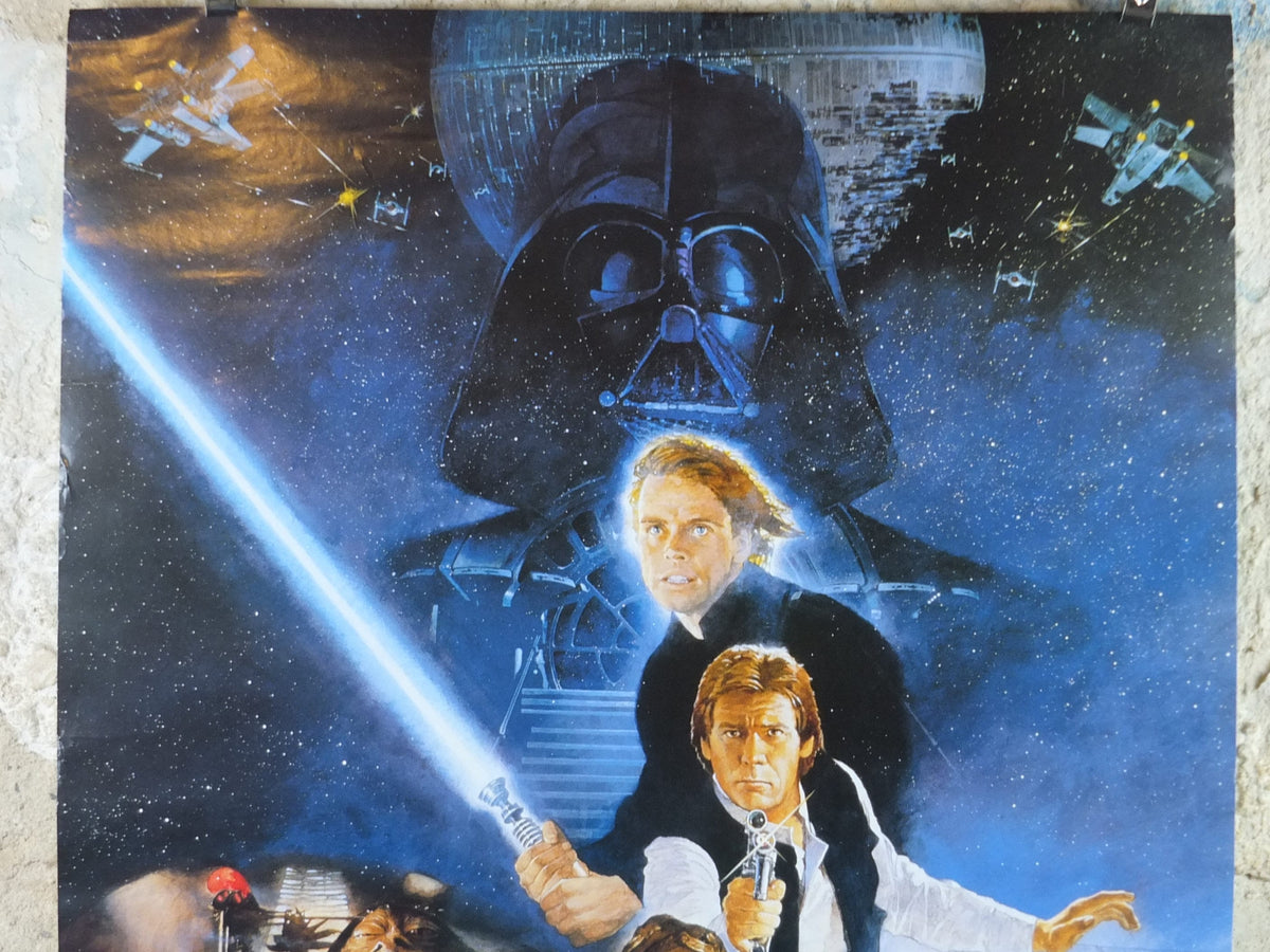 1995 Return of the Jedi Poster, International Star Wars Style B, by Kazuhiko Sano, Zigzag Germany variation, film wall art decor