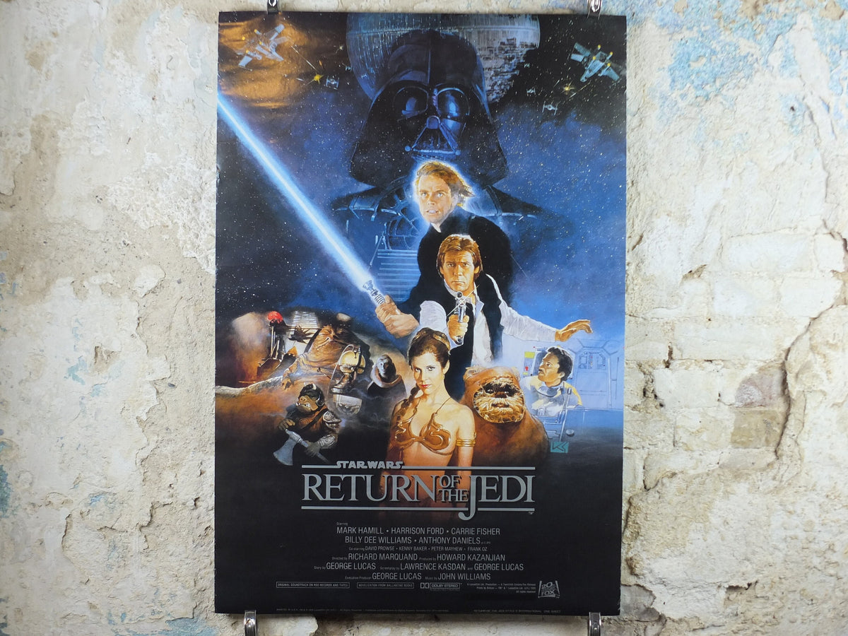 1995 Return of the Jedi Poster, International Star Wars Style B, by Kazuhiko Sano, Zigzag Germany variation, film wall art decor