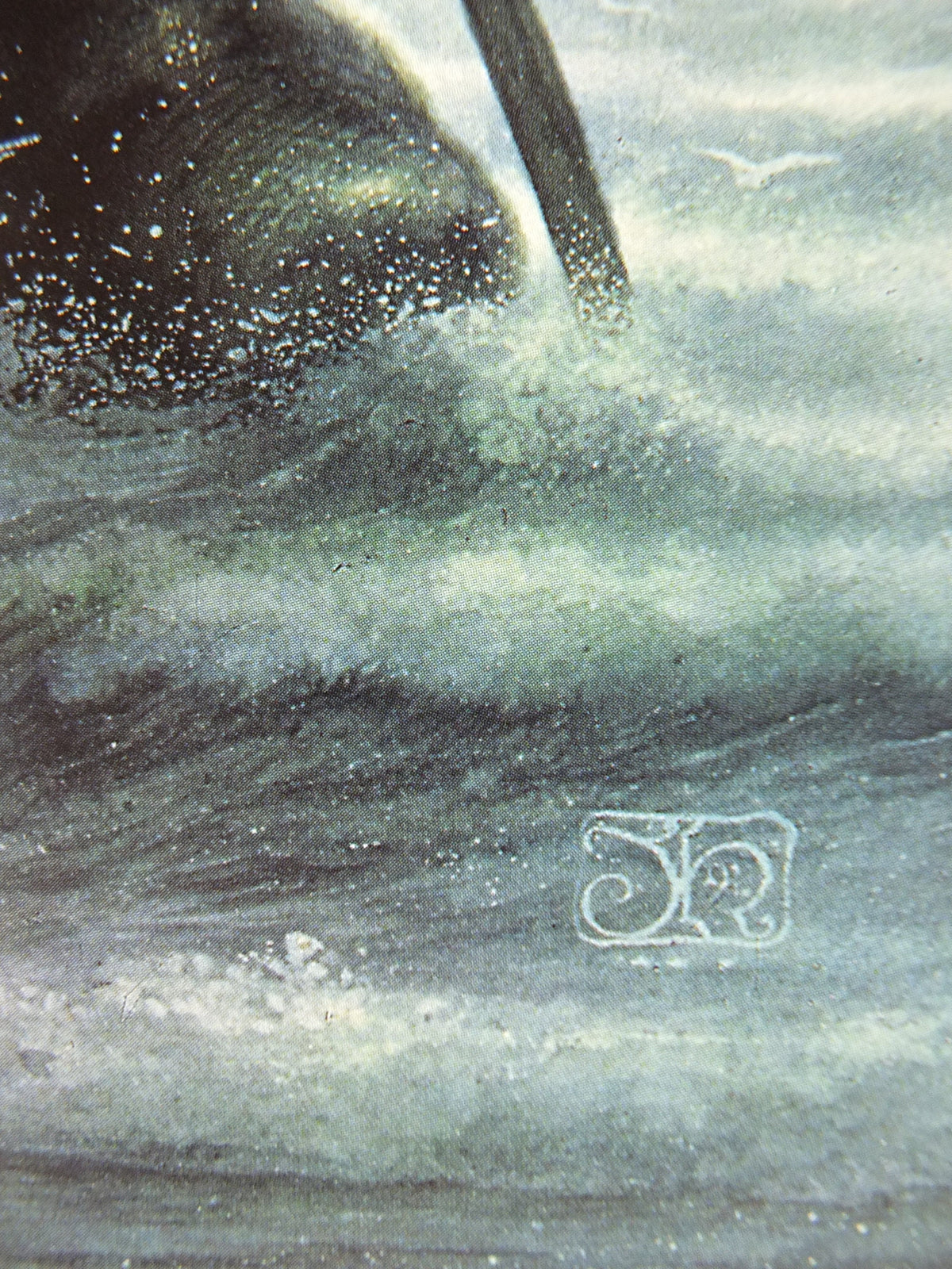 1999 Tolkien Unfinished Tales Poster, Ulmo Lord of Waters, by John Howe, Middle Earth pre Lord of the Rings, print wall art decor