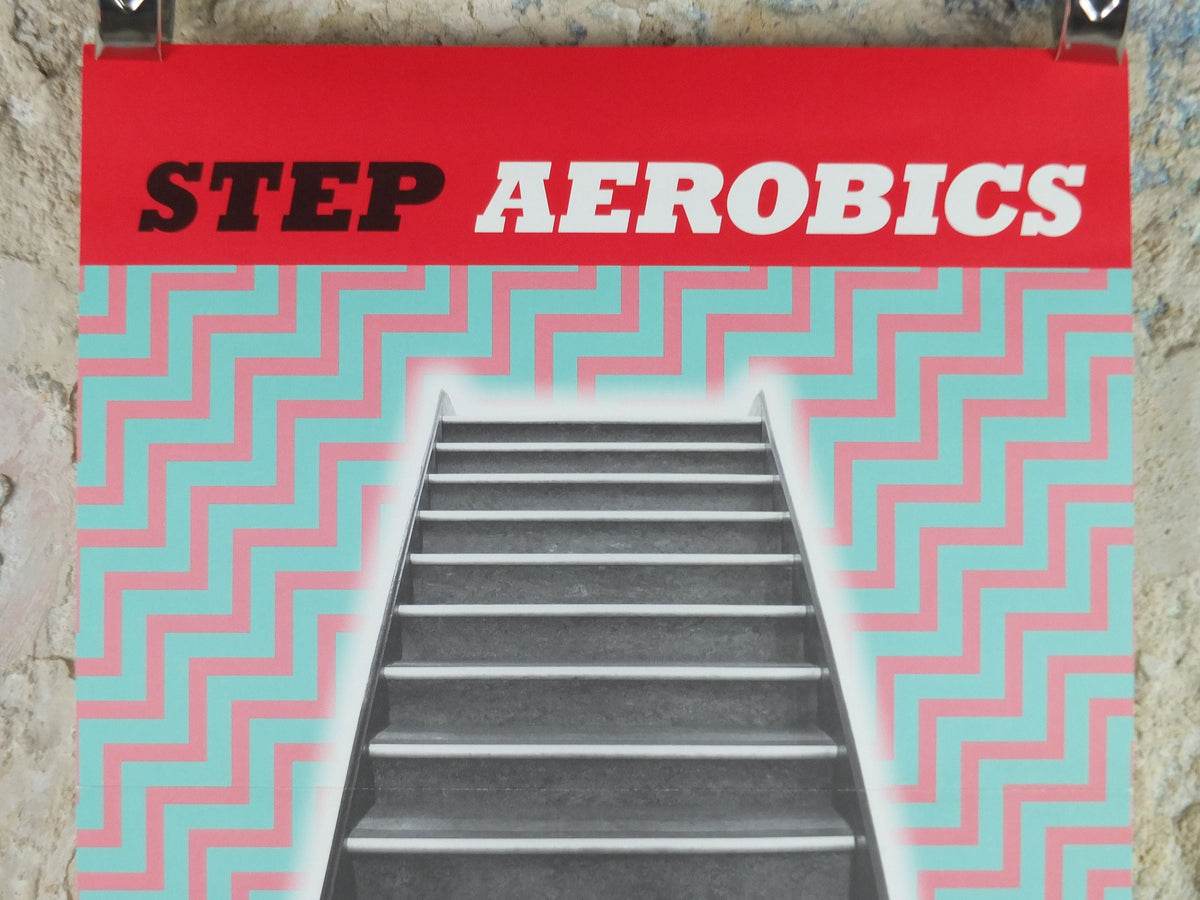 1990s Step Aerobics Poster, Active for Life, Health Education Authority for healthy lifestyle, fitness advertising print wall art decor