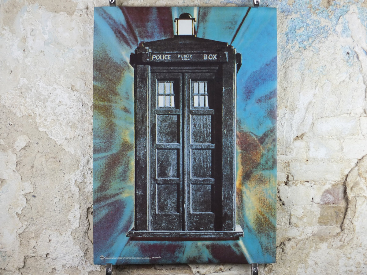 1996 Doctor Who Poster, The Tardis Police Box, BBC, vintage science fiction gifts for boys and girls and teenagers , fantasy wall art decor