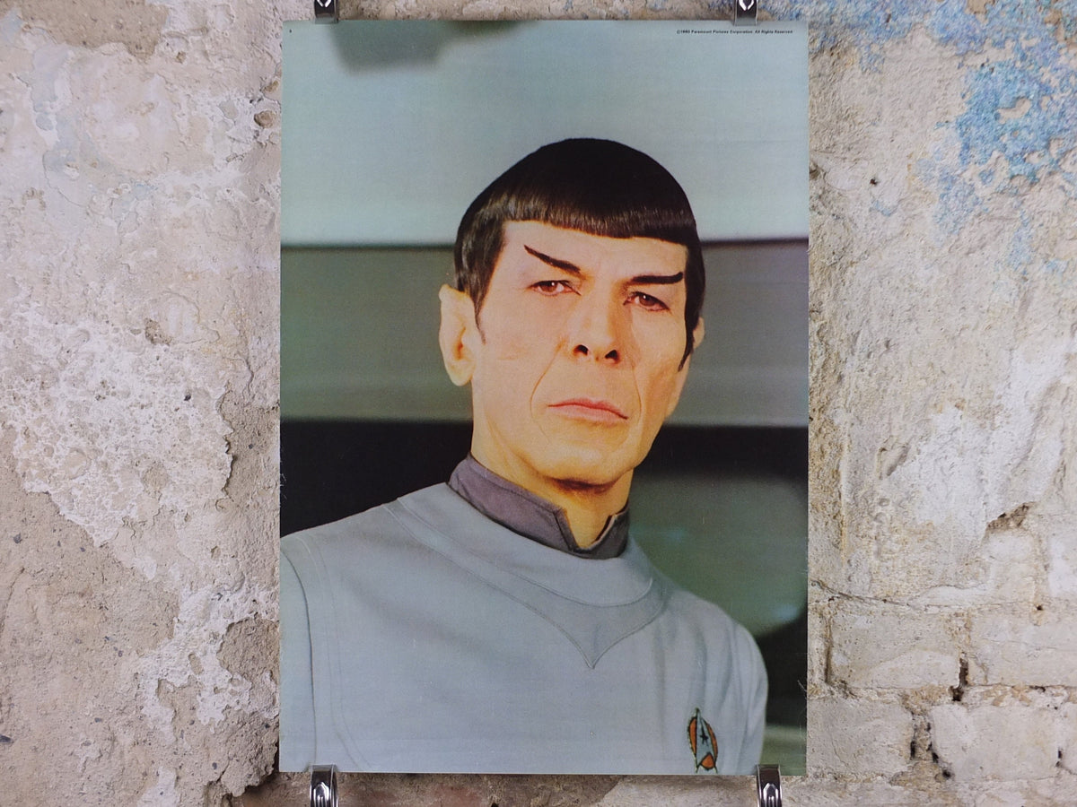 Original Vintage Star Trek the Movie Poster, Spock, Leonard Nimoy, Vulcan, wall art cinema film memorabilia 1980