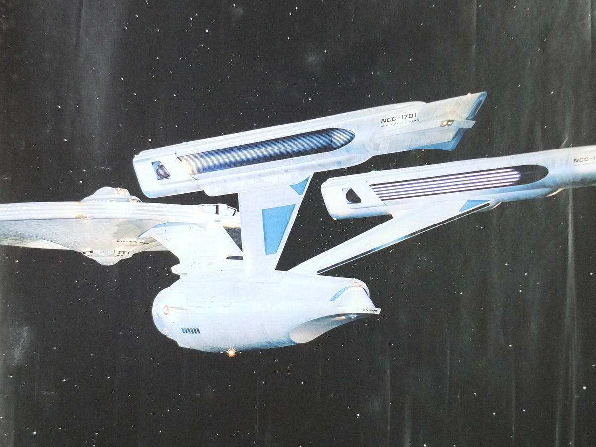 Original Vintage Star Trek Movie Poster, Starship USS Enterprise, NCC-1701, United Federation of Planets, wall art cinema film memorabilia