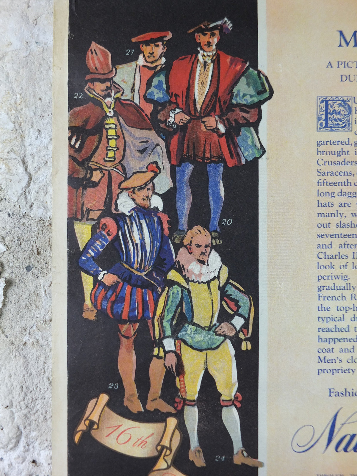 1948 Original National Savings Poster, historical costumes, mens fashion through the years, England, wall art retro decor