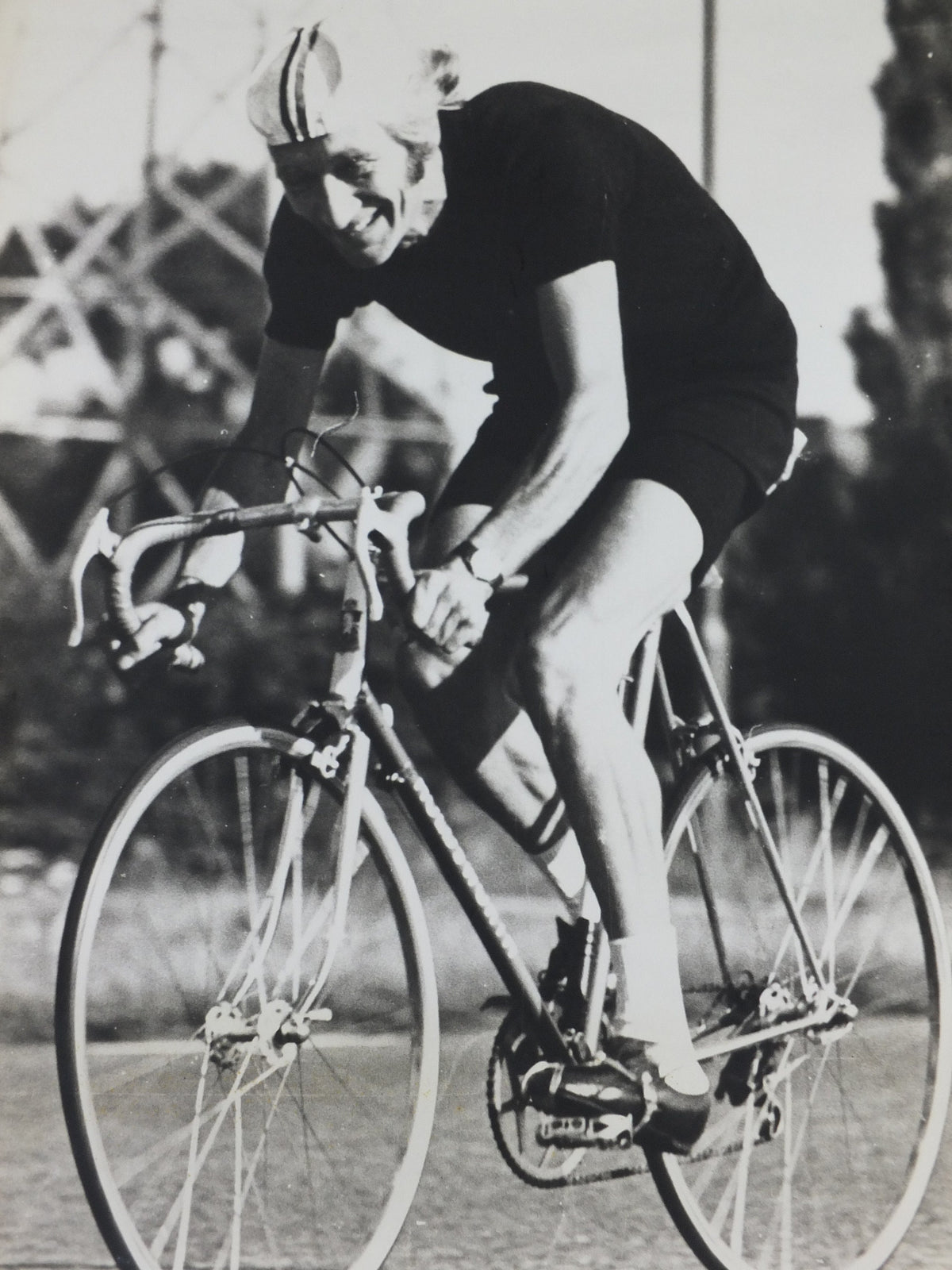 Vintage Cycling Poster, monochrome racing bike, road racing, Mamil, middle aged man in lycra, wall art retro decor