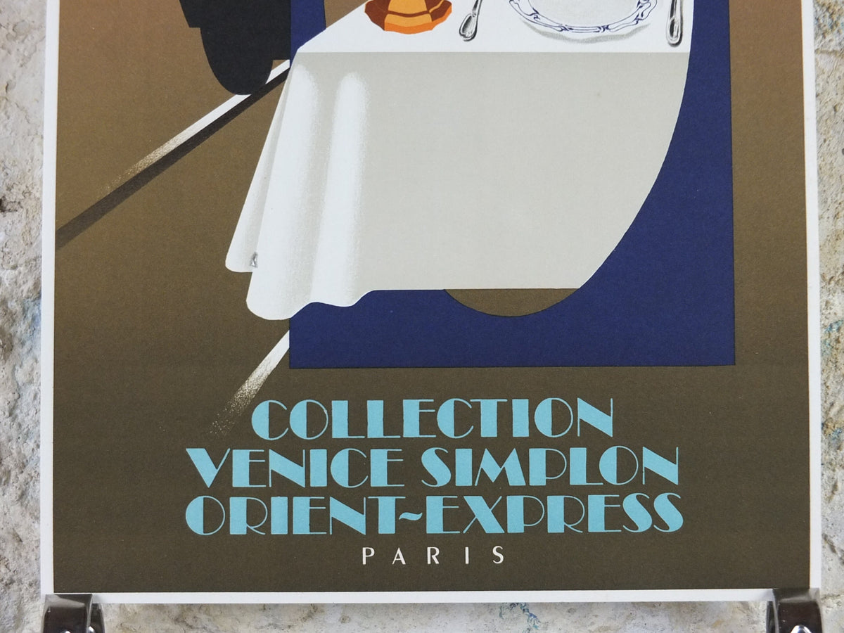 Original Venice Simplon Orient Express Poster, Paris Collection by Fix Masseau, 1985 limited edition of 200, train, art deco, wall art decor
