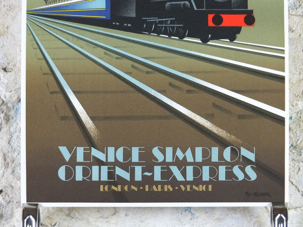 Original Venice Simplon Orient Express Poster, Victoria Station by Fix Masseau, 1985 limited edition of 200, train, art deco, wall art decor