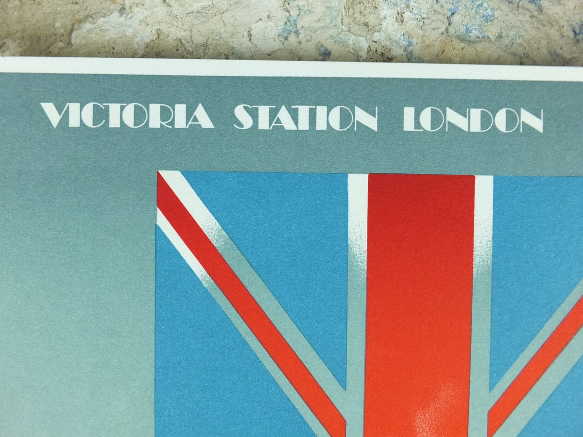 Original Venice Simplon Orient Express Poster, Victoria Station by Fix Masseau, 1985 limited edition of 200, train, art deco, wall art decor