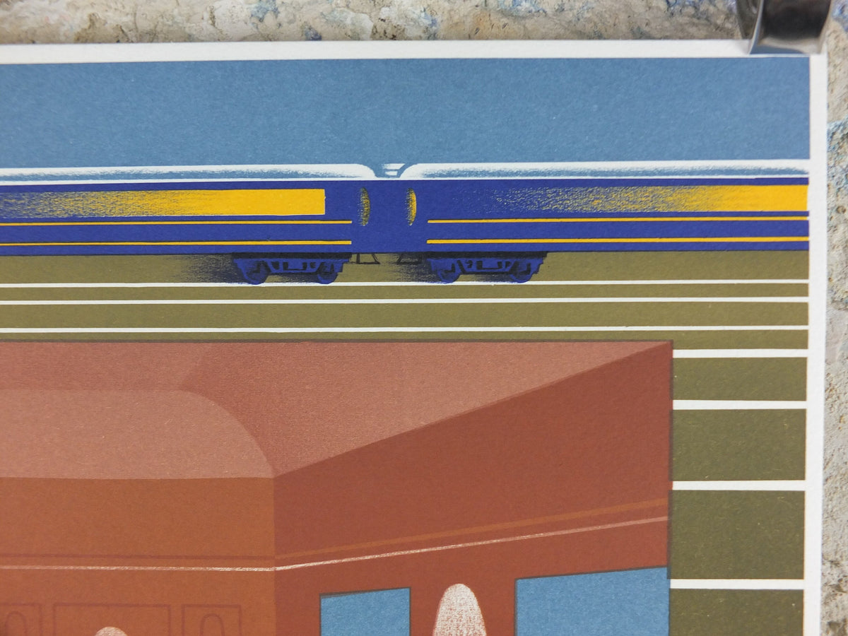 Original Venice Simplon Orient Express Poster, Dining Car by Fix Masseau, 1985 limited edition of 200, train, art deco, wall art decor