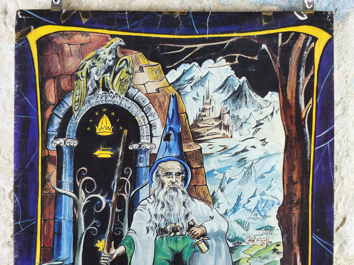1969 Lord of the Rings Gandalf Poster, by D. de S. Pernes, J.R.R. Tolkien, Middle Earth, Third Age fantasy fiction wall art decor