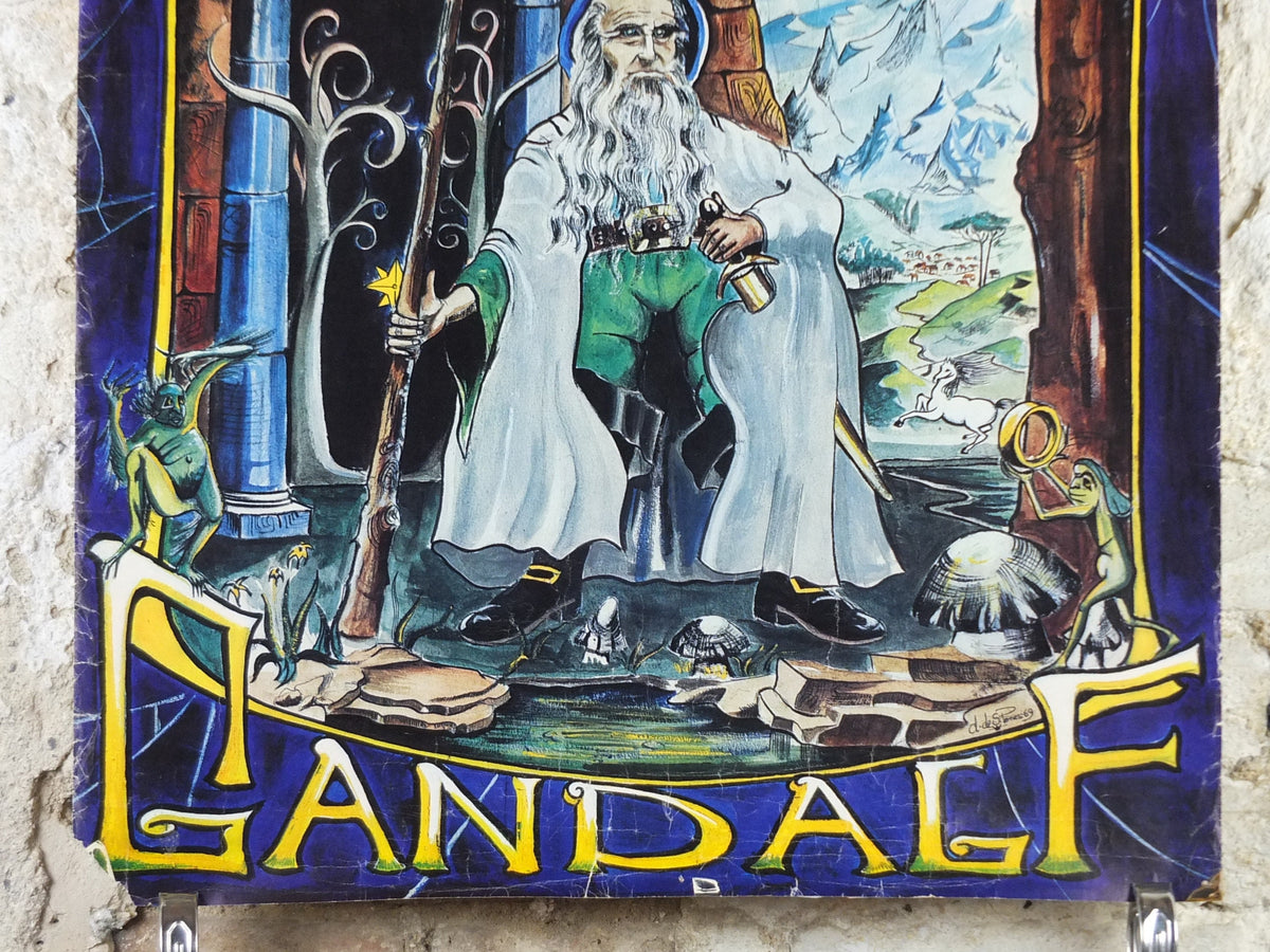 1969 Lord of the Rings Gandalf Poster, by D. de S. Pernes, J.R.R. Tolkien, Middle Earth, Third Age fantasy fiction wall art decor