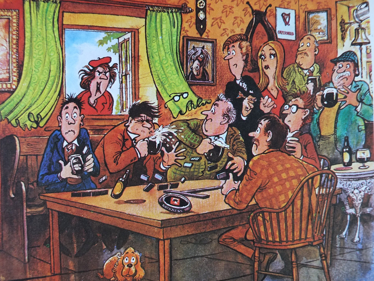 1974 Original Vintage Guinness Poster, The Nag's Head, by Norman Thewell, pub lovers, advertising ale Irish stout print, wall art retro