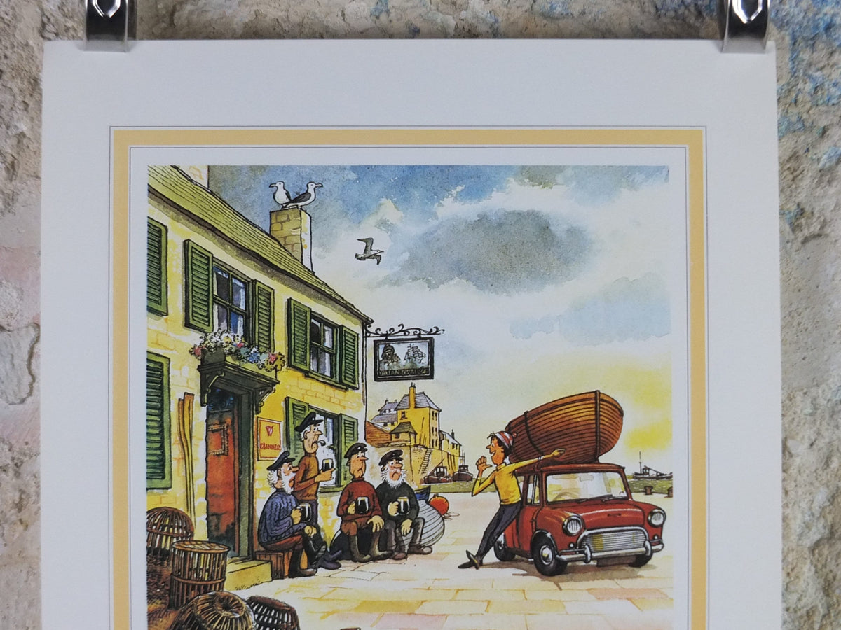 1974 Original Vintage Guinness Poster, The Valiant Sailor, by Norman Thewell, pub lovers, advertising ale Irish stout print, wall art retro