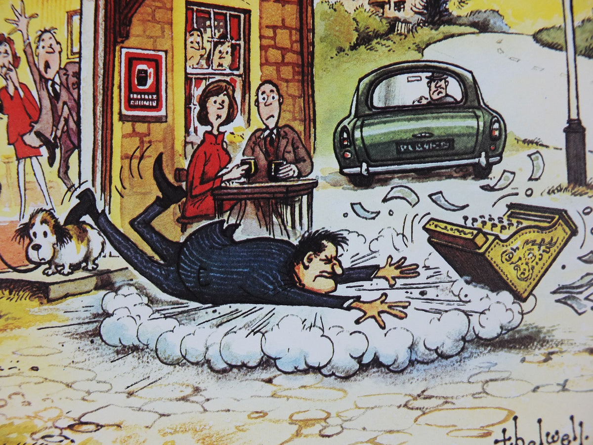 1974 Original Vintage Guinness Poster, The Dog and Crook, by Norman Thewell, pub lovers, advertising ale Irish stout print, wall art retro