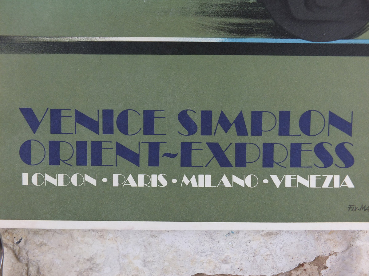 Original Venice Simplon Orient Express Poster, Centenary 1883-1983 Fix Masseau, 1985 limited edition of 200, train, art deco, wall art decor