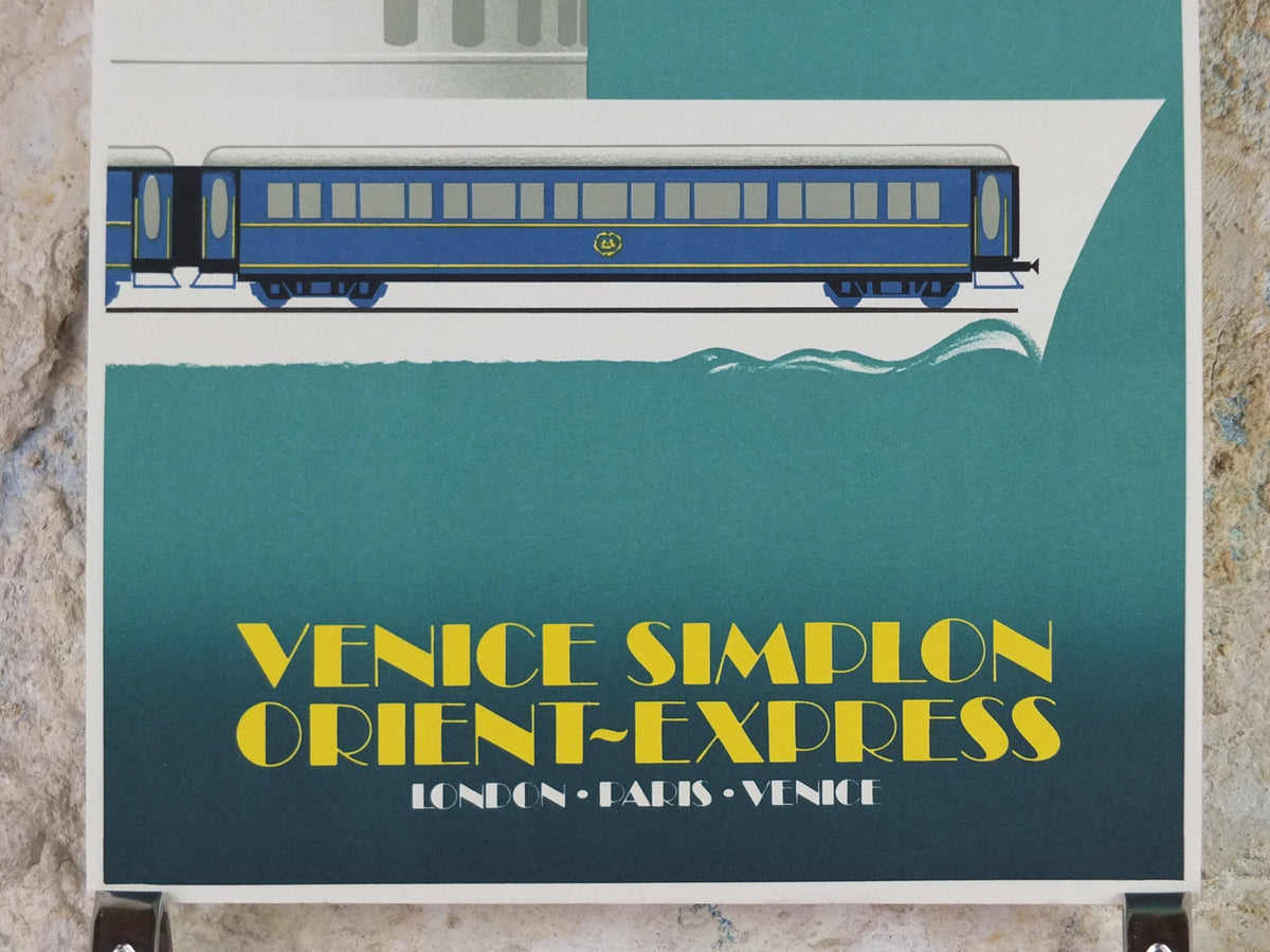Original Venice Simplon Orient Express Poster, Dover Calais ferry, Fix Masseau, 1985 limited edition of 200, train, art deco, wall art decor