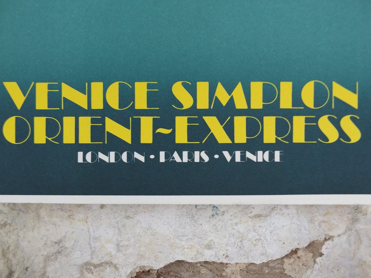 Original Venice Simplon Orient Express Poster, Dover Calais ferry, Fix Masseau, 1985 limited edition of 200, train, art deco, wall art decor
