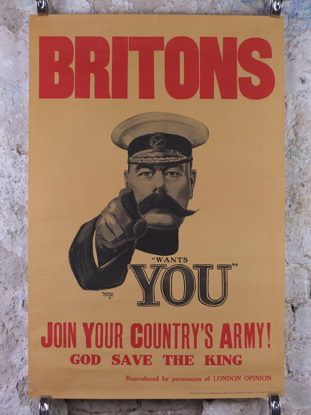 1970s Vintage Lord Kitchener Wants You Poster, World War 1 WW1 1914, propaganda print wall art decor