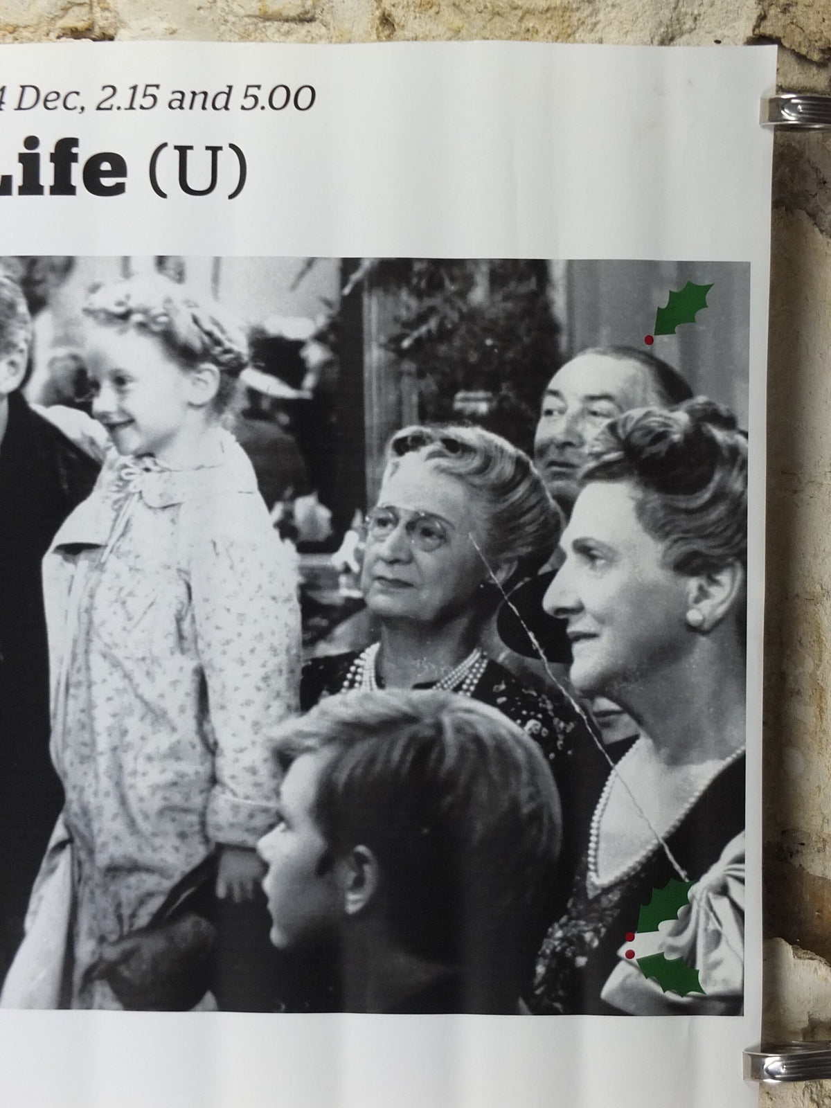 Vintage It's a Wonderful Life Poster, Frank Capras' 1946 Christmas classic, The Gate, Notting Hill, cinema film memorabilia, wall art decor
