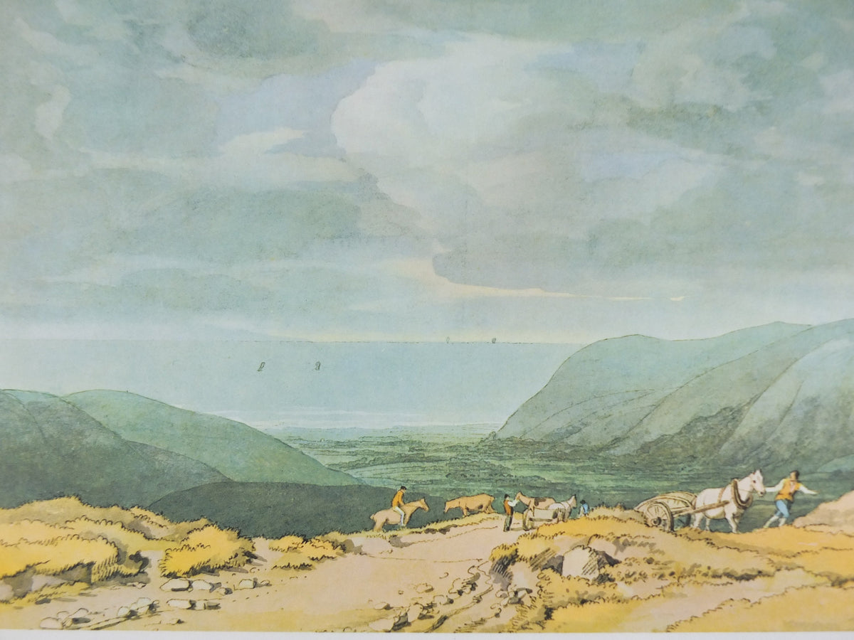 1965 Exmoor National Park Poster, John White Abbott, Porlock Bay, Travel and Tourism, walking trail, wall art decor