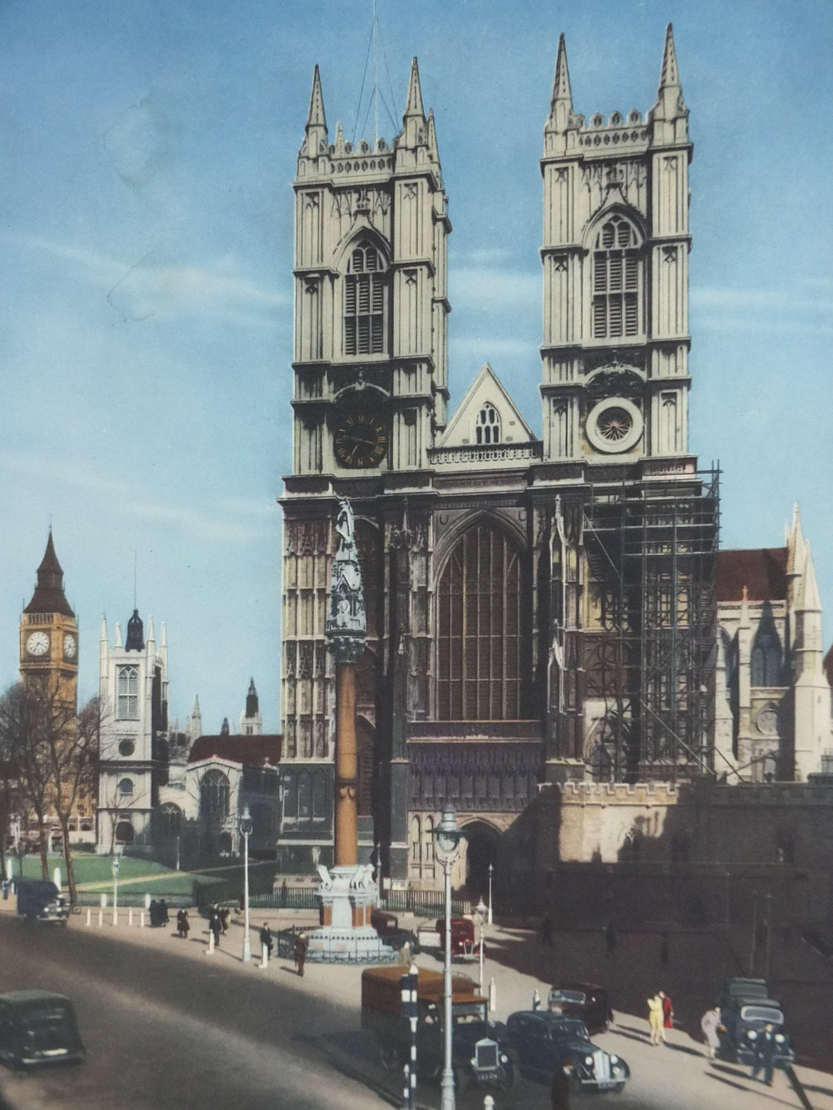 1940s Westminster Abbey Poster, World War 2, WW2, London - Heart of the British Commonwealth, original print, wall art decor