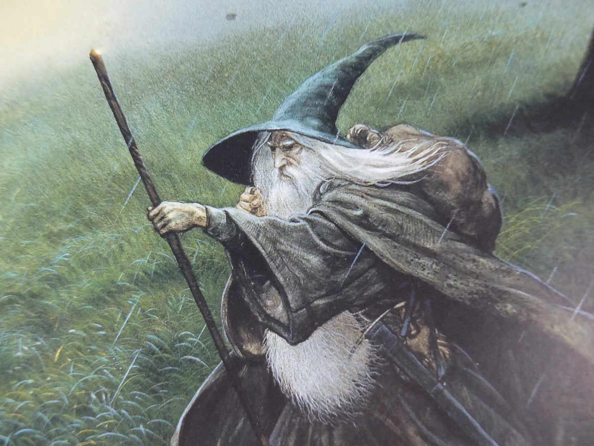 1999 Tolkien Gandalf Poster, The Fellowship of the Ring, by John Howe, Middle Earth, Lord of the Rings, print wall art decor