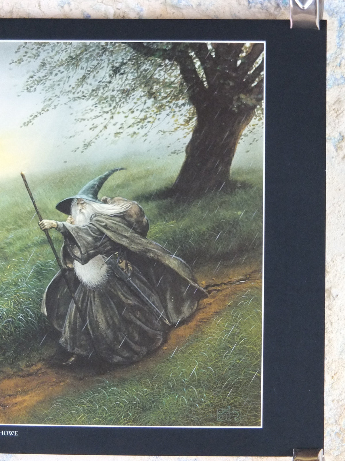 1999 Tolkien Gandalf Poster, The Fellowship of the Ring, by John Howe, Middle Earth, Lord of the Rings, print wall art decor