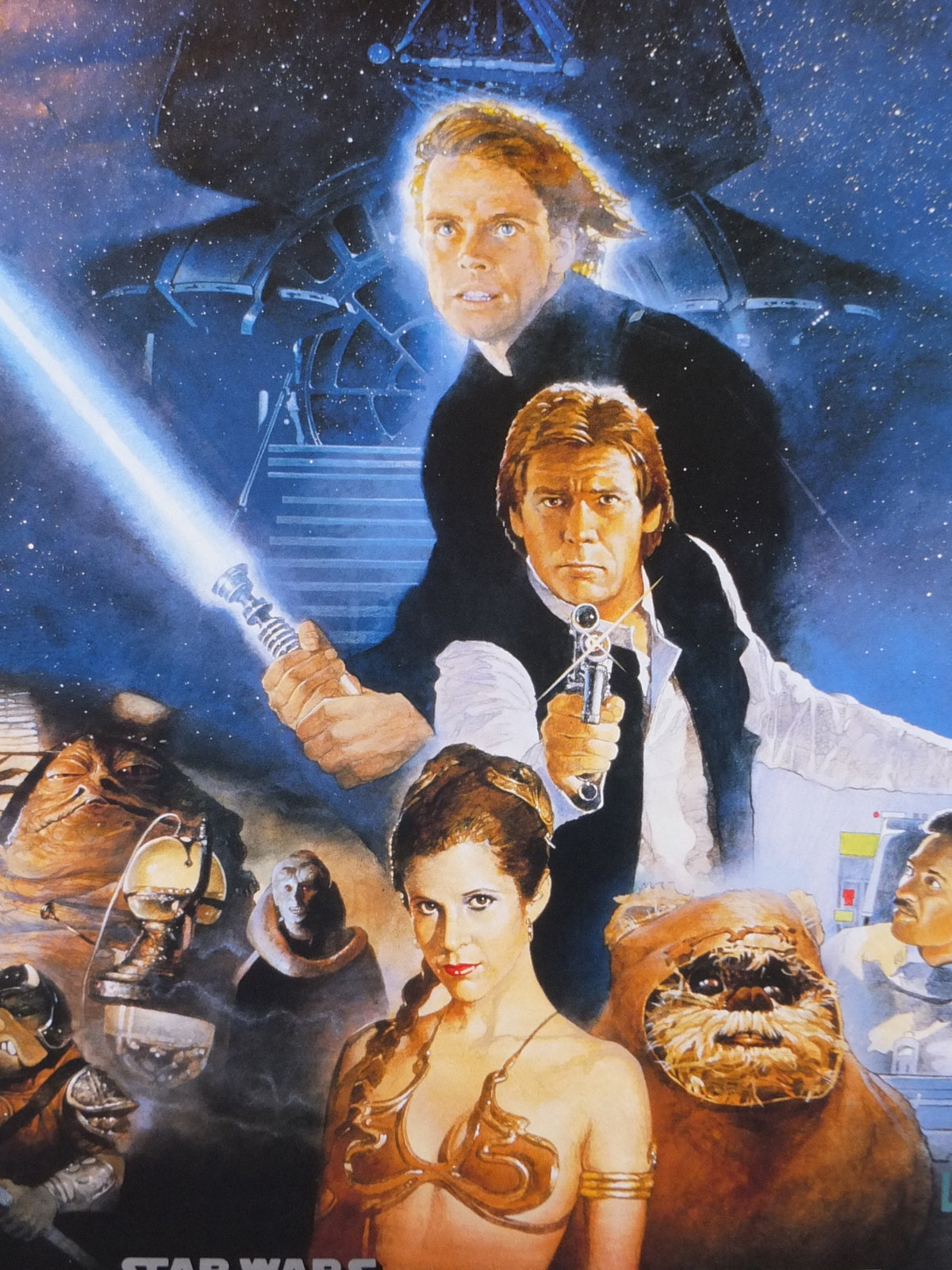 1995 Return of the Jedi Poster, International Star Wars Style B, by Kazuhiko Sano, Zigzag Germany variation, film wall art decor