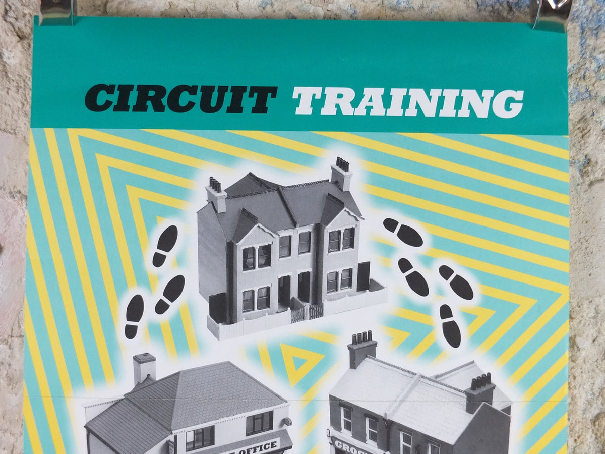 1990s Circuit Training Poster, Active for Life, Health Education Authority for healthy lifestyle, fitness advertising print wall art decor