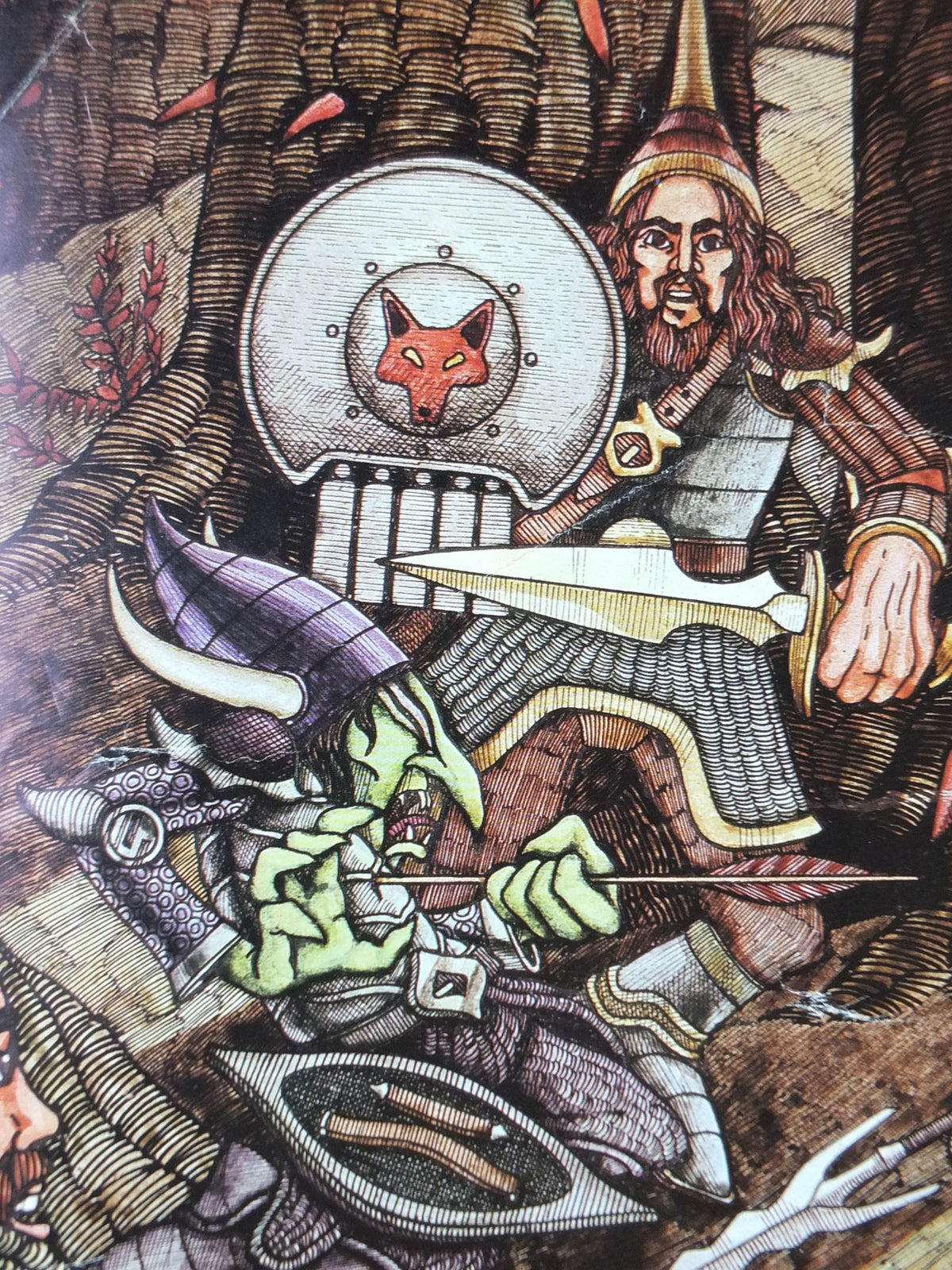 1970s Forest Reckoning Poster, GA35 epic adventure quest art by Rodney Matthews, Big O Posters, fantasy wall art decor