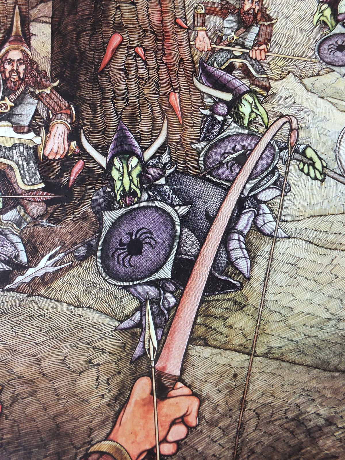 1970s Forest Reckoning Poster, GA35 epic adventure quest art by Rodney Matthews, Big O Posters, fantasy wall art decor