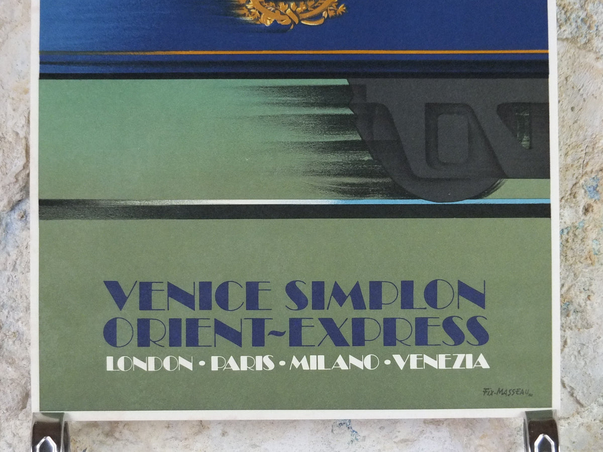Original Venice Simplon Orient Express Poster, Centenary 1883-1983 Fix Masseau, 1985 limited edition of 200, train, art deco, wall art decor