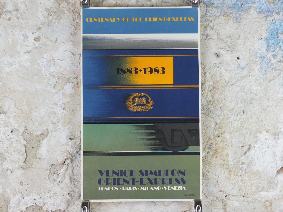 Original Venice Simplon Orient Express Poster, Centenary 1883-1983 Fix Masseau, 1985 limited edition of 200, train, art deco, wall art decor